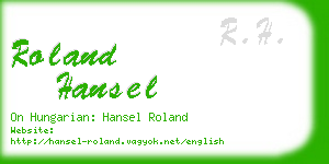 roland hansel business card